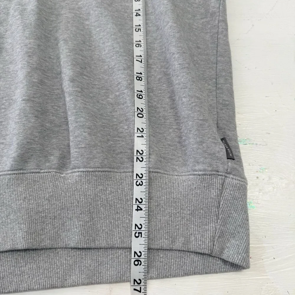 Peter Werth London 1/4 Zip 'Queens' Sweatshirt Gray Casual Jersey 100% Cotton S